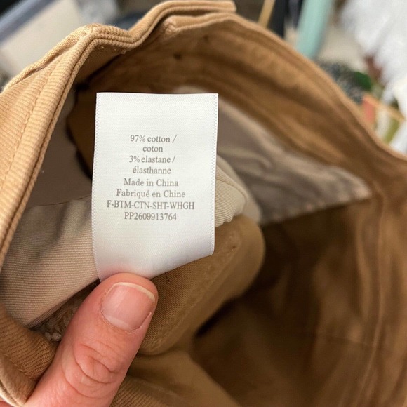 Everlane The Way-High Canvas Twill Short Women's 6 Tan Stretch - Picture 6 of 7